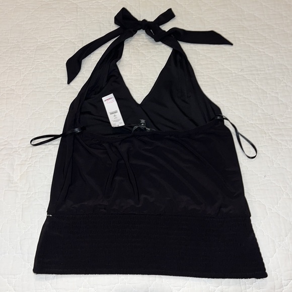 White House Black Market black halter with embroidery Medium. NWT - Picture 3 of 3